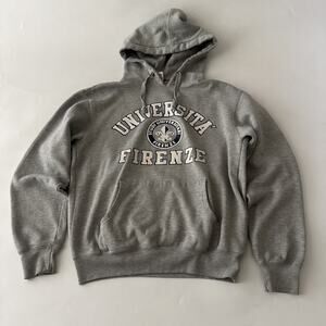 Vintage 90 Universita Firenze Hooded Sweatshirt Small University Florence Hoodie